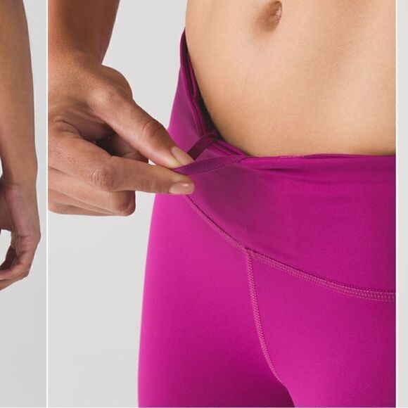 Lululemon Pace Rival Crop in Deep Fuschia - Picture 3 of 16